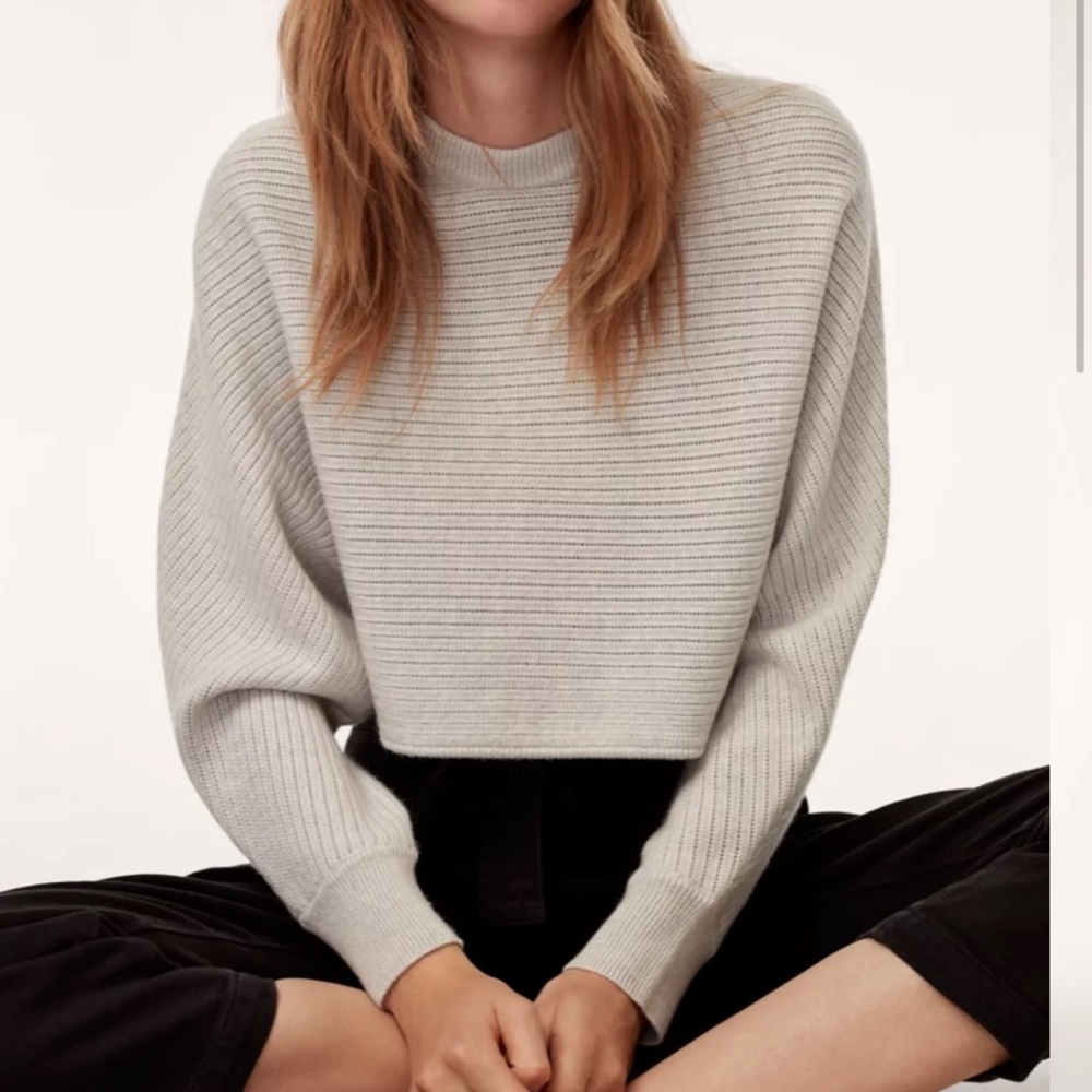 Aritzia Wilfred Free Lolan Sweater in Heather Birch, Size M